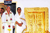 Vijaya Mallya  presents golden doors worth Rs. 80 lakh to Subramanya Temple